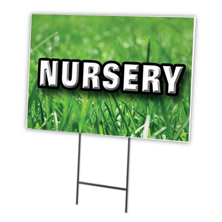 Nursery Yard Sign & Stake Outdoor Plastic Coroplast Window